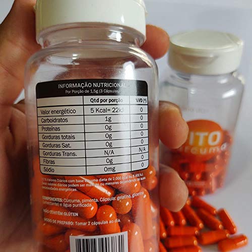 Kit 2 anti inflamatorio natural curcuma universal capsulas