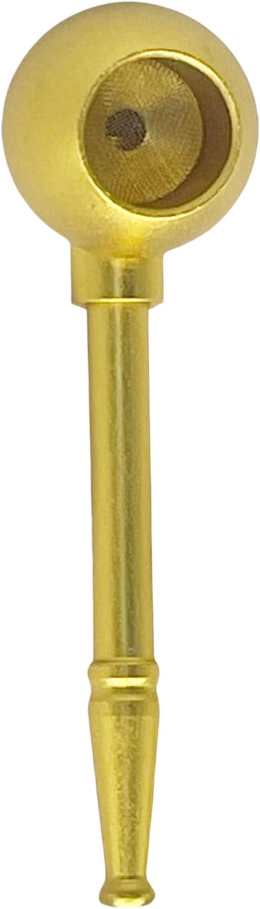 Brass Retro Pipe for Beginner Classic Pipe 4.5 inch Large Bowl Pipe