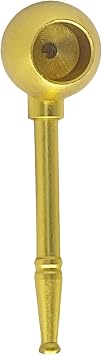 Brass Retro Pipe for Beginner Classic Pipe 4.5 inch Large Bowl Pipe