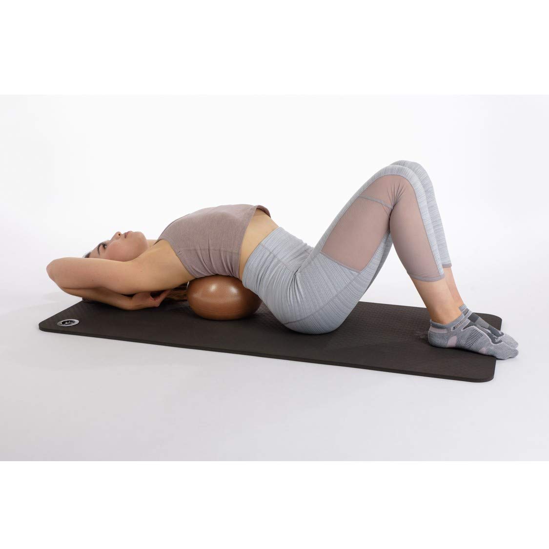 EcoWise - Pelota inflable de pilates de 9 pulgadas, pelotas de ejercicio con coloración natural