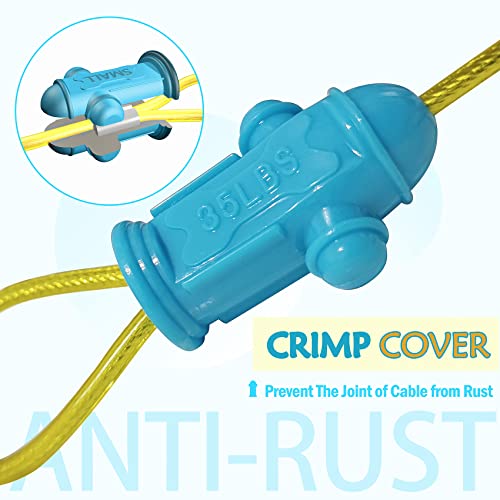 Petest Reflective Tie Out Cable With Crimp Cover For Small Dogs Up To 35 Pounds, 15 Feet #TOP1