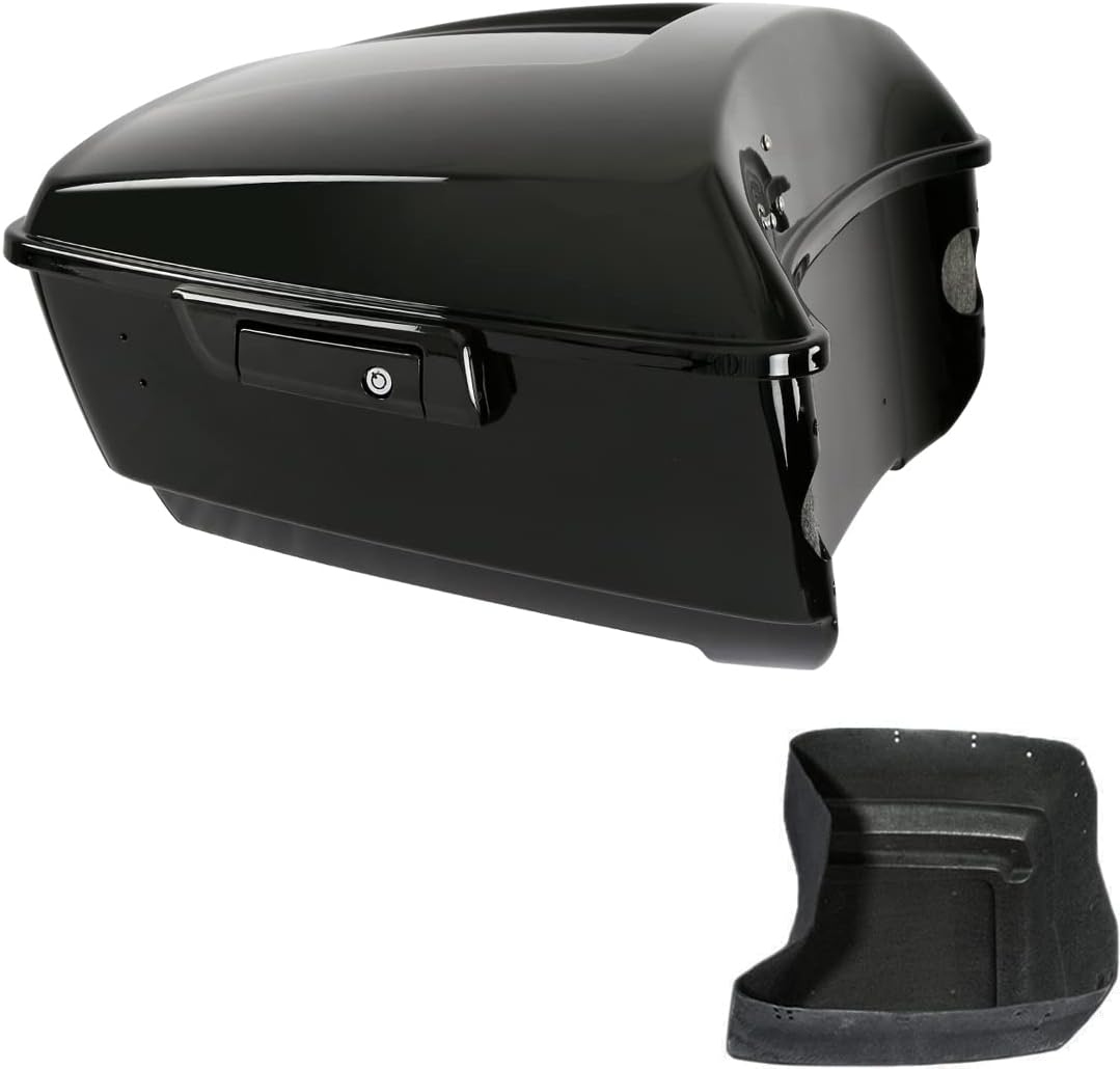 Green-L 13.7" King Tour Trunk Luggage with Speaker Holes Fit for Harley Touring Road King Street Glide Electra Glide Ultra 2014-2025