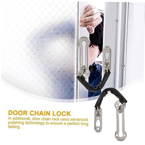 ¿Puerta vulnerable? Hebilla de puerta Mipcase con cadena antirrobo de acero inoxidable 8