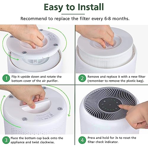 Filtres Core 200S True HEPA Levoit (pack de 3) pour purificateur d'air - 7