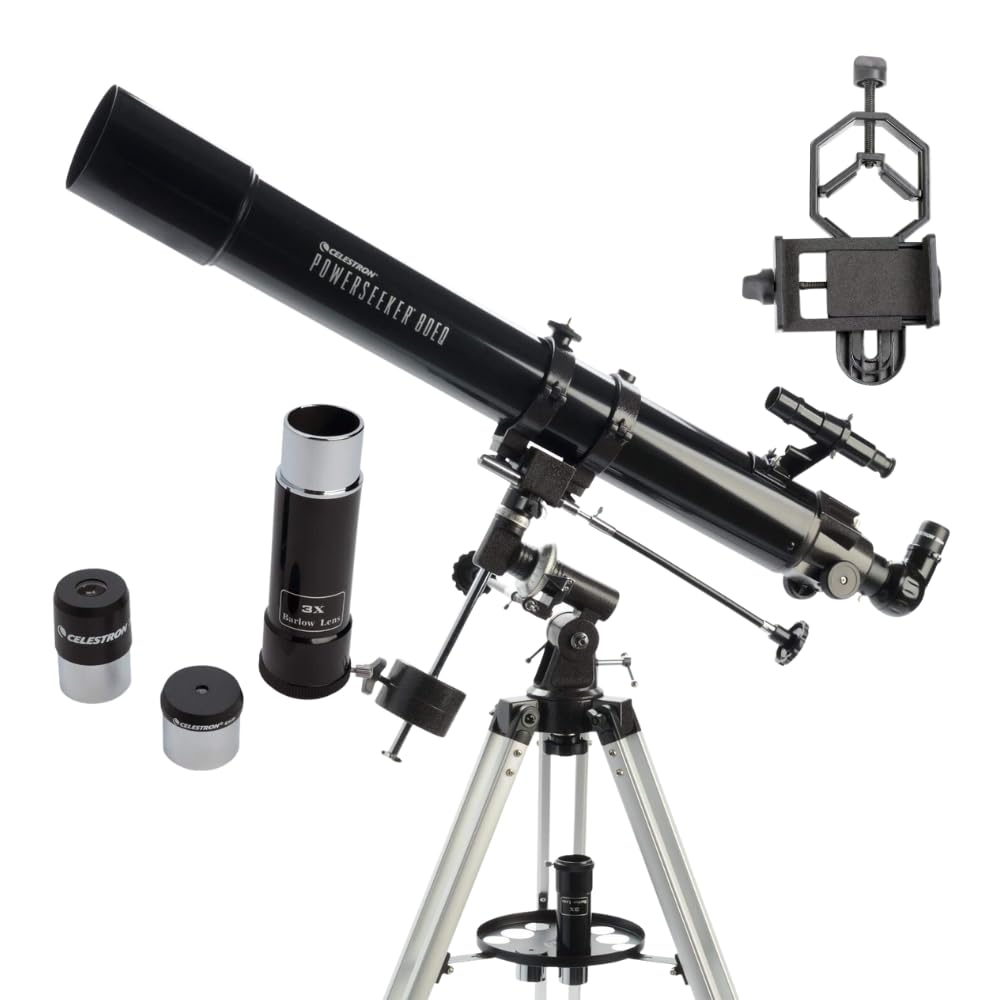 Celestron PowerSeeker 80EQ Telescope with Smartphone Adapter-picture-15