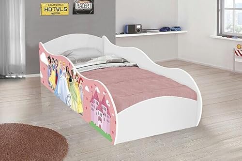 Cama carro móveis para quarto infantil meninas com colchão cor:princesa