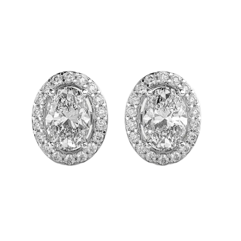 Clous d'oreilles ovales classiques idée cadeau d'anniversaire