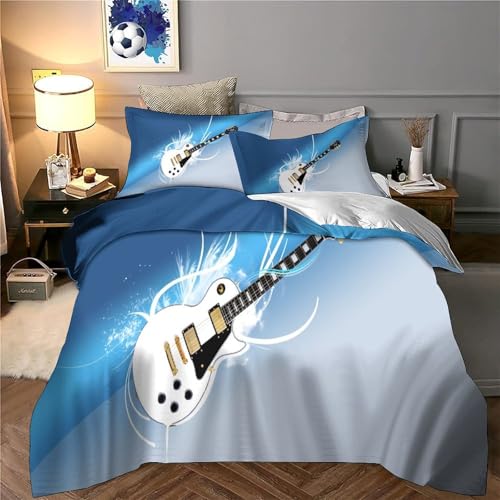 Guitare électrique parure de lit microfibre douce avec zip 140x200 - 6