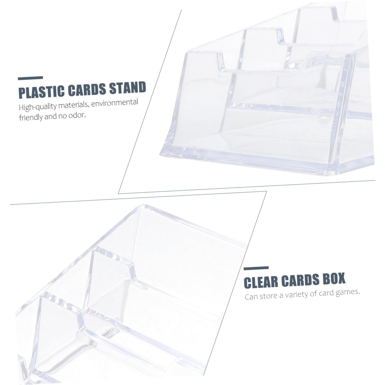 3 Series Soporte Para Tarjetas Plástico Transparente Organizador De Escritorio Para Oficina Almacenamiento De Tarjetas De Visita Para Recepciones Y Exposiciones 2 Piezas X 3