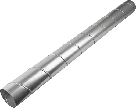 Repa Market Spiral Air Duct 4 Inch/Galvanized Steel Ventilation Pipe for HVAC Systems/Round Ducting Tube Rust-Resistant Metal Air Flow Channel for Residential, Commercial, Industrial Use