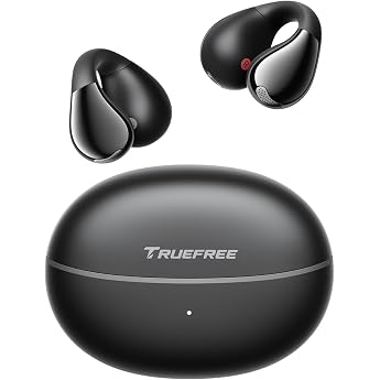 truefree B1 Open Ear Bluetooth Kopfh rer Clip-On Kopfh rer Sport Kabellose Bluetooth 5.4 Komfort-Ohrh rer 3D-Klang Dynamischer EQ APP Leichte Stabiles Nur 5 g 25 Std Spielzeit Schwarz