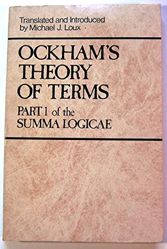 Ockham's Theory of Terms: Part 1 of the Summa Logicae