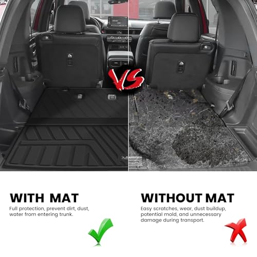Image of LASFIT All Weather Cargo Mats for Honda Pilot 2023-2026【Custom Fit】 | Full Surround TPE Mats, Tall Walls, Non-Slip, Easy Clean, Tool-Free Install, Vehicle-Specific Accessories