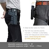 P320 Kabura OWB Kydex for Sig P320 Carry / P320 Full Pistolet Case, Zewnątrz pasa Carry 1.5-2 Inch Belt Clip With Leggings - Sig P320 Gun Akcesoria (Black, Right Hand)