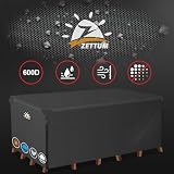 Zettum 160x135x73cm Cover for Garden Furniture Waterproof Rectangular 600D Heavy Duty Outdoor Furniture Covers for Rattan Sofa Table Chair Cover Durable Anti UV Garden Table Covers - 6