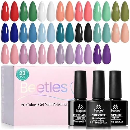 Beetles Fall Gel Polish Set, 20 Colors Vibrant Subtle Collection