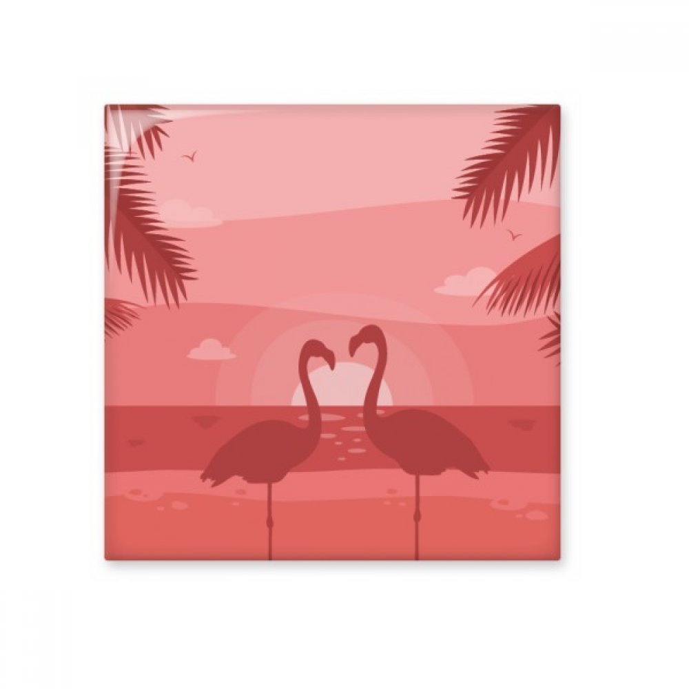 Carreaux de céramique Flamingo Couple, le cadeau d'artisanat idéal