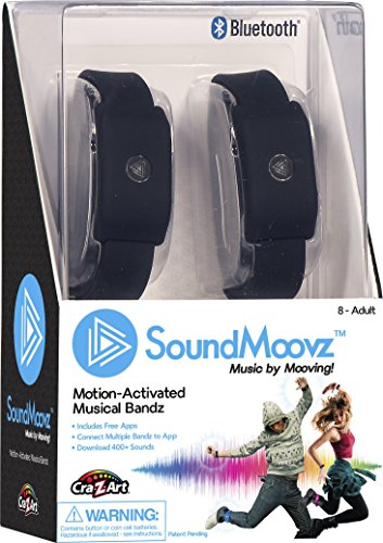 Cra-Z-Art Soundmoovz Musical Bandz, Motion-Activated, Bluetooth Music Player – Black #TOP4