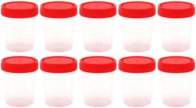Sterile Container 10pcs Hospital Urine Collection Sample Bottle 60ml Sample Bottle