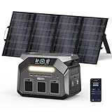 IEE P1800 Tragbare Powerstation mit 500W Solarpanel, 1024Wh LFP Batterie Backup mit 3x1800W AC Ausgäng, APP, Schnellladung von 0-80% in 45 Mins Solar Generator, Notstromaggregat für Camping