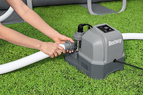 Bestway Flowclear Hydrogenic 6 G/H Saltwater Chlorinator System | Compatible With Above Ground Swimming Pools Up To 7000 Gallons | Electronic Chlorine Generator For Crystal Clear And Clean Water #TOP2