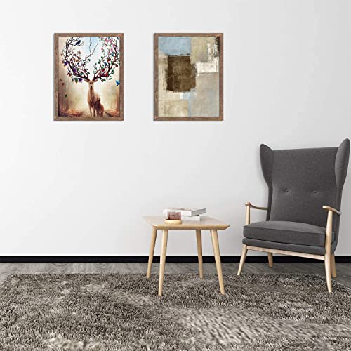 Golden State Art, 18X24 Picture Frame - Wide Molding - Wood Grain Rustic Style - Great For Displaying Pictures, Puzzle, Poster, Artwork (Brown, 2 Pack) #TOP5