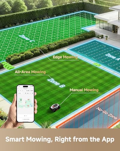 Image of DREAME LiDAR 2500 Robot Lawn Mower A3 AWD Pro Wire Free No RTK, 4WD for 38.7 Slopes, Dual AI Vision Robotic Lawn Mowers,Dual-Disc Cutting 15.8 inch Width, Smart Zero-Edge, App Control for 0.62 Acre