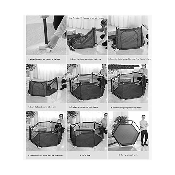 Baby play yard6 panel baby gate playpenindoor safety baby fence for the houseextra large anti fall play pen for toddler safe and sound  urban country home decor