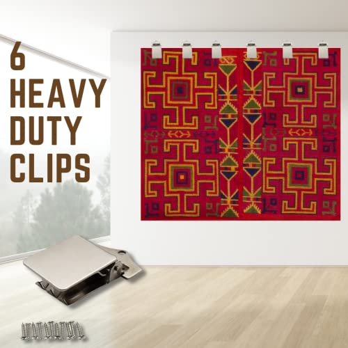 Wise Linkers Wall Clips For Rug Hanging And Animal Hide Hanging (Pack Of 6) Rug Grippers/Rug Clips/Rug Hangers From #TOP2