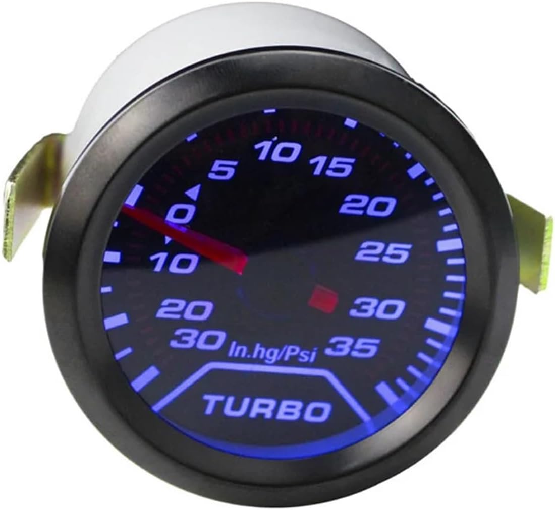 2" 52mm Auto Boost Gauge PSI Dial Blue LED Light Interior Dash Car Meter YC100179