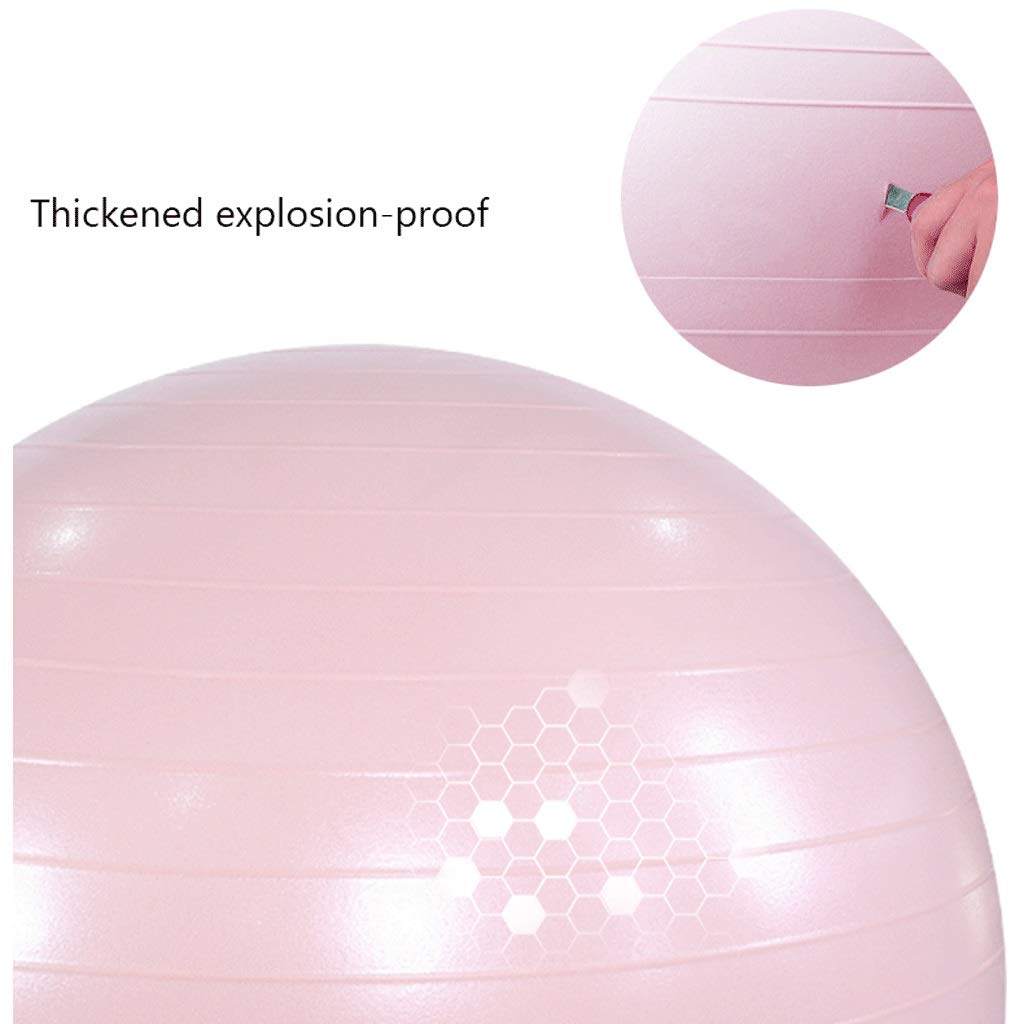 Pelota de Gimnasia Bola de Ejercicios Pilates Ball Balance Ball Yoga Ball Ball Silla for Pilates, Yoga, Entrenamiento del núcleo y Fisioterapia, Rosa (55-75 cm) (Size : 65cm)