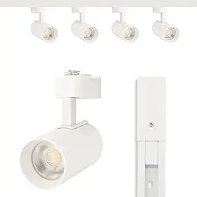 Kit Trilho Eletrificado 1m Branco + 4 Spots Led 40w Branco (Quente)