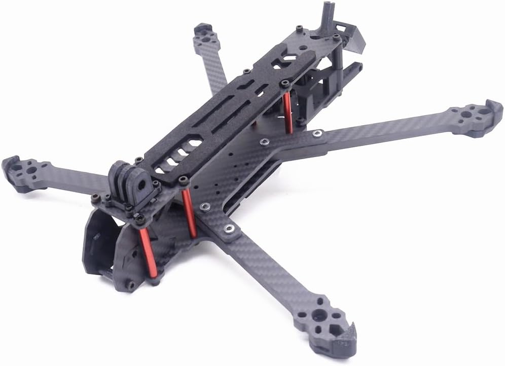 VERBANA RC FPV Drone 7inch/8inch Carbon Fiber Frame Kit with 3D Printing Parts for O3 Air Unit HD Carbon Fiber FPV Drone Quadcopter Accessories Kit(7 inch)