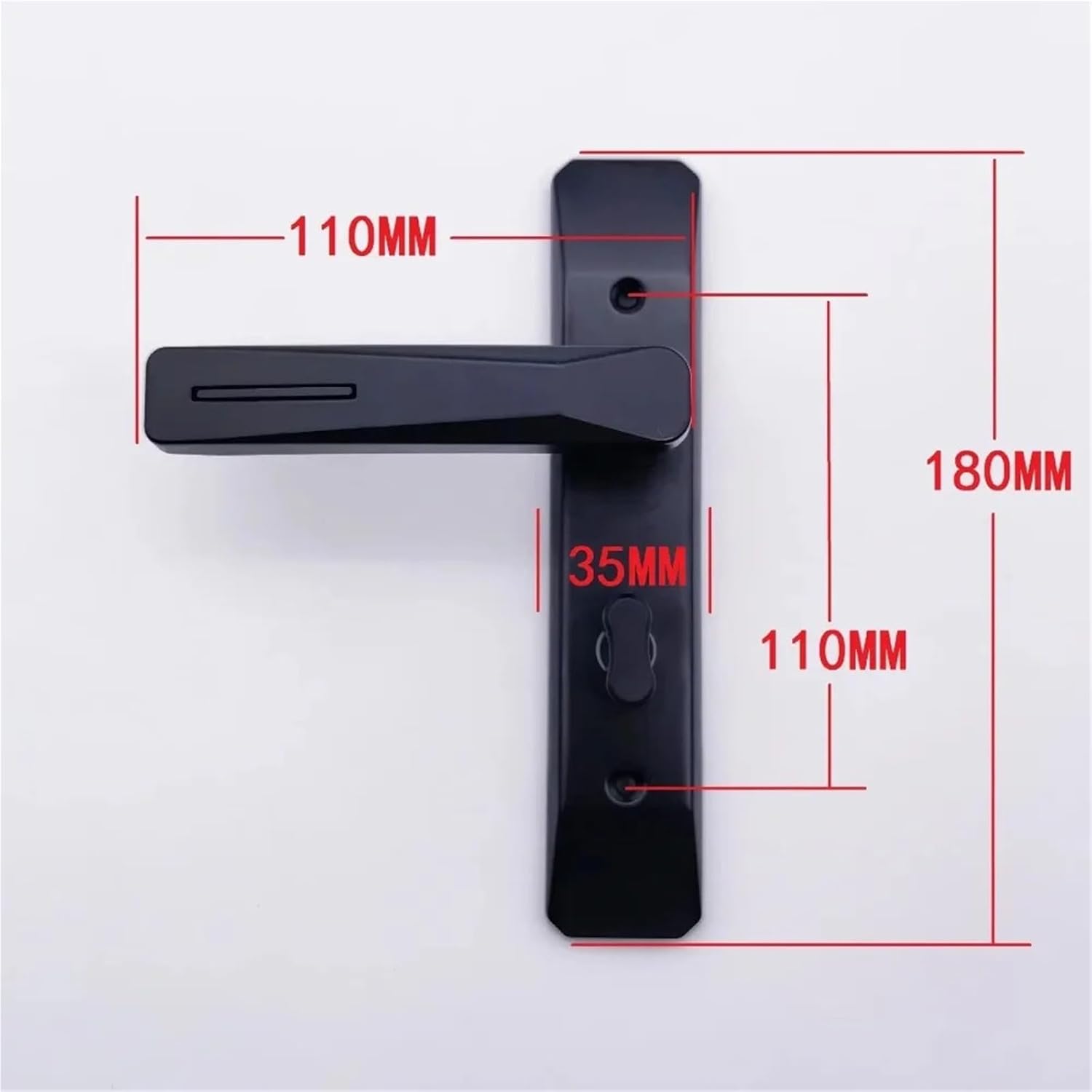 Keyless Bathroom Handle Lock Metal Single Tongue Bath Handle Door Lock Thickened Security Door Handle Household Hardware(40 Locking tab)