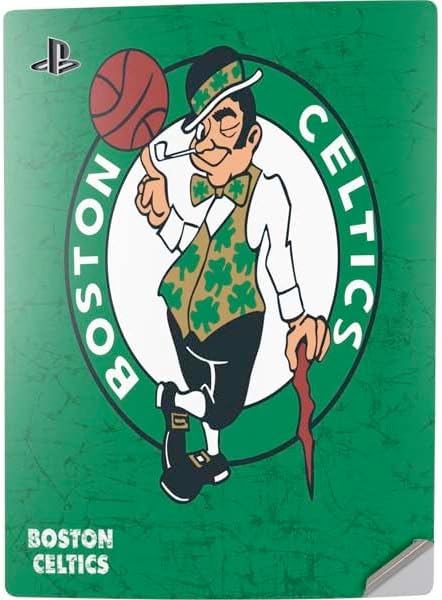 Skinit Decal Gaming Skin Compatible with PS5 Digital Edition Console - Officially Licensed NBA Boston Celtics Green Primary Logo Design