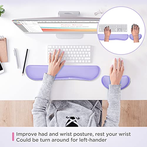 image for Gimars Upgrade Enlarge Gel Memory Foam Set Keyboard Wrist Rest Pad, Mo