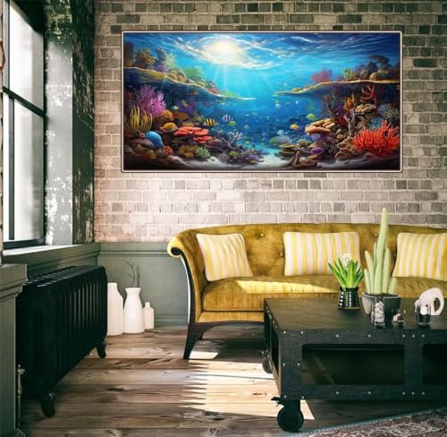 Kit Diamond Painting Adulte Paysage de Mer | Idée Cadeau Idéale Arts Craft 50x100