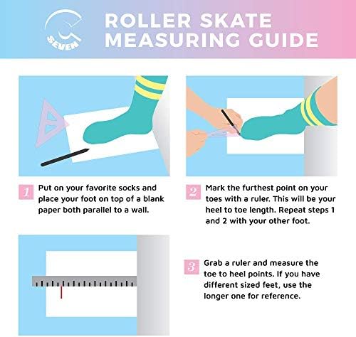 C Seven C7skates Cute Roller Skates for Girls and Adults (Bleu Brume, Women's 9 / Men's 8) — view 2