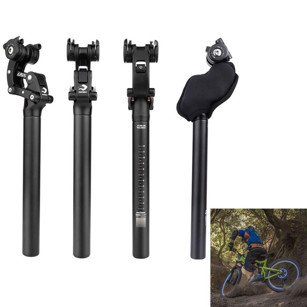 Ammortizzatore per sellino per mountain bike, ammortizzatore per sella della bicicletta, in lega di alluminio, ammortizzatore fino a 110 kg