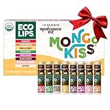 Mongo Kiss USDA Organic Lip Balm Set 8-pack (0.15 oz. each) with Mongongo Oil & Cocoa Butter to Moisturize Chapped Lips | Made in USA by Eco Lips (Variety)