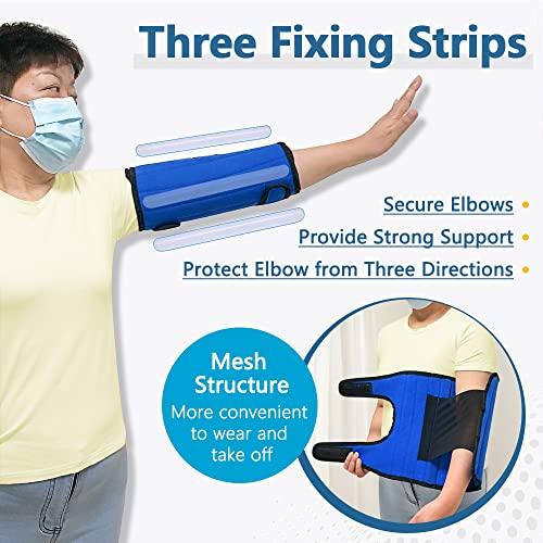 Zelen Elbow Splint Ulnar Nerve Elbow Brace Night for Cubital Tunnel Syndrome Elbow Immobilizer Stabilizer Brace Sleeping for Arthritis Pain Relief Tendonitis Arm Support Splint for Women Men (L)