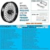 FatFlex 21X3.5'' Stainless Steel Spokes Front Dual Wheels NON-ABS Bearing for 2008-later Touring 21 Inch Harley Wheels and Rims Updating-2135FD-25SM-BBB(NON-ABS)