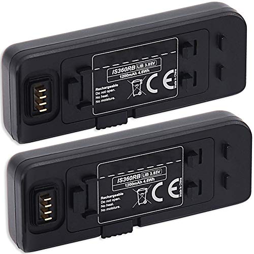 2X Akku-Basis kompatibel mit Insta 360 One R Action Cam [1200mAh - 3.85V - Li Ion - 100% kompatibel]
