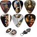 Cool Guitar Picks By Art Tribute, Renaissance art Leonardo da Vinci Guitar Picks, Medium 12 Pack Themed Picks Celluloid, Keychain Pick Holder Included, Premium Gift Set For Guitar Player