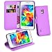 Produktbild Cadorabo Hülle für Samsung Galaxy S5 Active in Mangan VIOLETT - Handyhülle mit Magnetverschluss, Standfunktion und Kartenfach - Case Cover Schutzhülle Etui Tasche Book Klapp Style