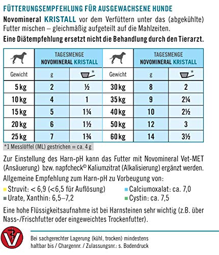 napfcheck Novomineral Kristall - für Harnsteindiäten - für Hunde - 500 g