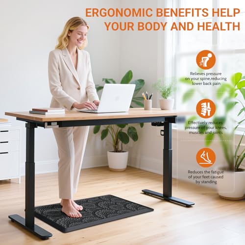 Mattitude Kitchen Mat, 17.3x28in Heavy Duty Ergonomic Comfort Foam Standing Desk Mat, Waterproof Non-Slip Standing Mats and Rugs for Kitchen, Office, Laundry, Black - Thumbnail 6
