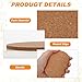 100Pcs Cork Coasters for Drinks, Bulk Blank Coasters DIY Crafts, 3.54inch Tea or Coffee Cork Coaster, Round Heat Resistant Bar Cup Mat for Home Tabletop Decoration DIY
