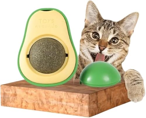 Abacate De Brinquedo Para Gatos Com Catnip Erva Gato Natural Bola de Lamber