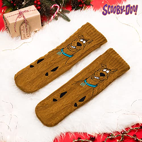Scooby Doo Mens Slipper Socks, Knitted Fluffy Socks Fleece Lining Non Slip4